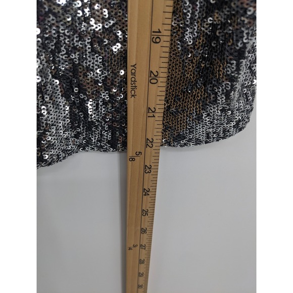 Free People James Sequin Top Womens Medium Silver Black Sparkle Party Night Out‎ - Picture 9 of 9